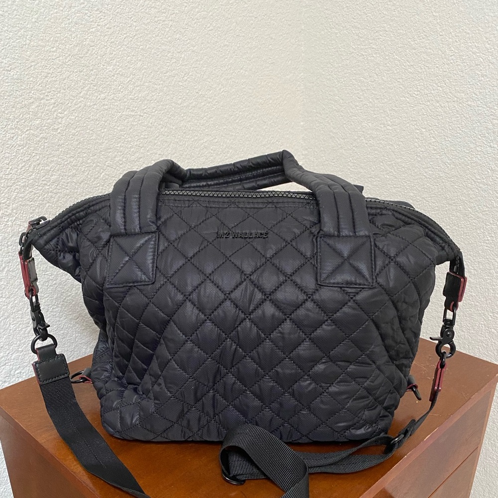 MZ Wallace Medium Black Quilted Shoulder Bag